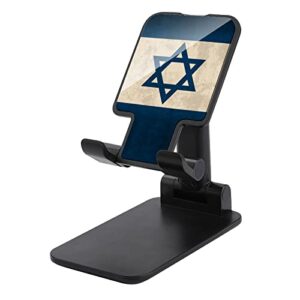 vintage israel flag foldable desktop cell phone holder portable adjustable stand for travel desk accessories