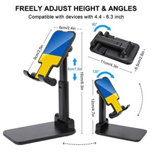 Ukrainian Flag Foldable Desktop Cell Phone Holder Portable Adjustable Stand for Travel Desk Accessories