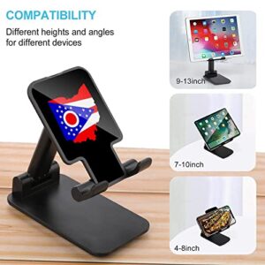 Home in Ohio State Foldable Desktop Cell Phone Holder Portable Adjustable Stand for Travel Desk Accessories