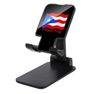 puerto rico flag foldable desktop cell phone holder portable adjustable stand for travel desk accessories