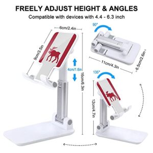 Canada Moose Flag Foldable Desktop Cell Phone Holder Portable Adjustable Stand for Travel Desk Accessories