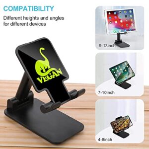 Vegan Dinosaur Foldable Desktop Cell Phone Holder Portable Adjustable Stand for Travel Desk Accessories