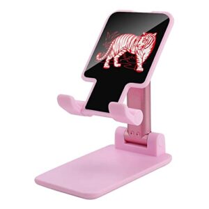 red tiger foldable desktop cell phone holder portable adjustable stand for travel desk accessories