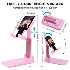 Red Tiger Foldable Desktop Cell Phone Holder Portable Adjustable Stand for Travel Desk Accessories