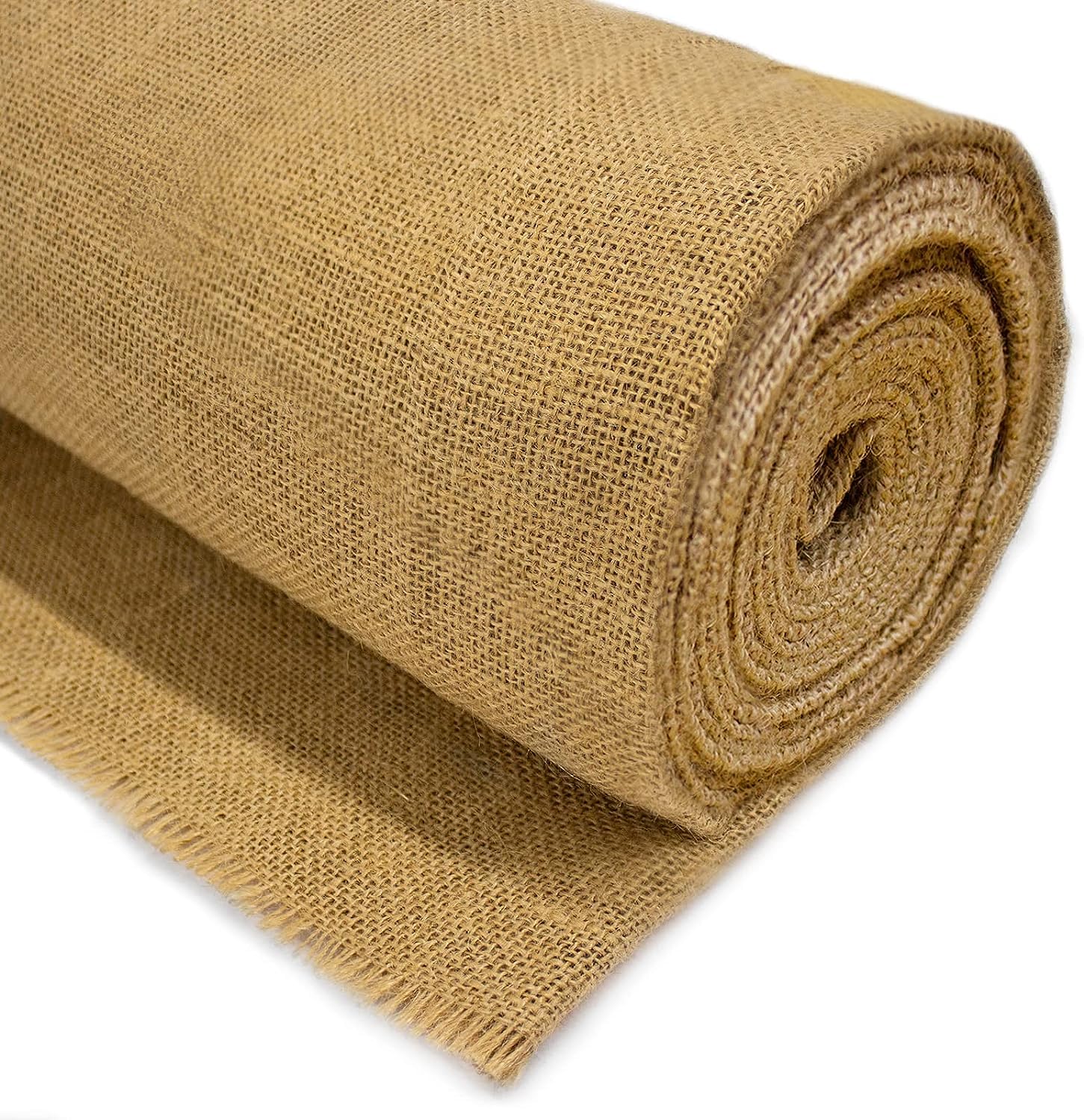 Natural Burlap Fabric Roll, 63in X 16.4ft Jute Fabric by The Yard, Tree Trunk Protector Rose Bush Plant Covers Burlap Tree Wraps for Winter, DIY Crafts, Christmas, Home, Wedding Decorations