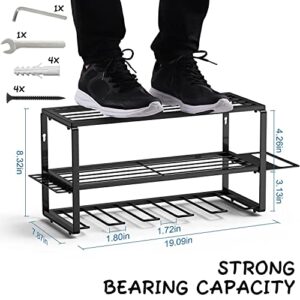 Power Tool Organizer Wall Mount with 5 Drill Holders, Heavy Duty Metal Garage Storage for Tools, Floating Tool Shelf for Power Tools, Utility Storage Rack for Cordless Drill & Screwdriver (5 Holders)