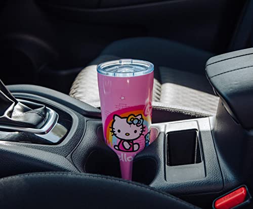 Silver Buffalo Sanrio Hello Kitty Graffiti Rainbow Double-Walled Stainless Steel Travel Tumbler | Holds 22 Ounces