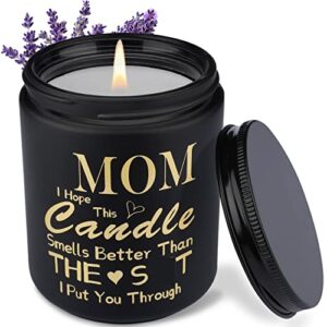 gifts for mom from daughters son, funny birthday gifts for mom from daughter, unique mom gifts, mothers day thanksgiving christmas gifts presents for mom, 7oz lavender scented candles