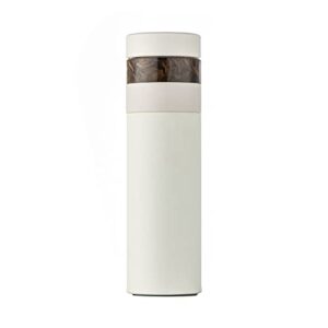 mmllzel double wall stainless steel thermos with tea filter 400ml leak-proof water bottle lcd temperature display smart vacuum flask (color : d)