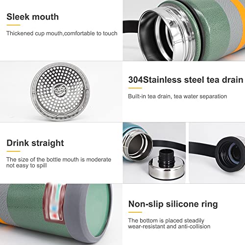 MMLLZEL Stainless Steel Thermos Flask Vacuum Sports Tumbler Heat Preservation Water Bottle Portable Mug Insulated Cup (Color : D, Size : 500ml)