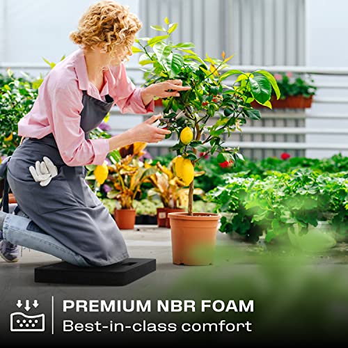 NoCry Extra Thick Professional Garden Kneeling Pad — Heavy Duty Anti-Slip Coating, Ultra Soft High Density Foam Cushion, Water & Dirt Resistant, Shock Absorbent Garden Kneeler