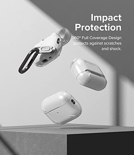 Ringke Layered Case [Scratch Resistance] Compatible with AirPods Pro 2 Case, Shockproof Cover with Carabiner Designed for AirPods Pro 2nd Generation - Matte Clear