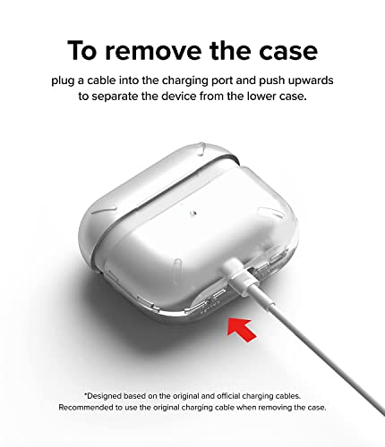 Ringke Layered Case [Scratch Resistance] Compatible with AirPods Pro 2 Case, Shockproof Cover with Carabiner Designed for AirPods Pro 2nd Generation - Matte Clear