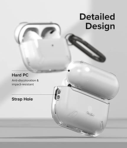 Ringke Layered Case [Scratch Resistance] Compatible with AirPods Pro 2 Case, Shockproof Cover with Carabiner Designed for AirPods Pro 2nd Generation - Matte Clear