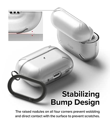 Ringke Layered Case [Scratch Resistance] Compatible with AirPods Pro 2 Case, Shockproof Cover with Carabiner Designed for AirPods Pro 2nd Generation - Matte Clear