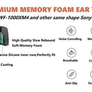 BLLQ Memory Foam Ear Tip Eartips Compatible with Sony Earphones WF 1000XM4 Earbuds, Replacement Foam Tips for 1000XM3 / WF-C500 / LinkBuds S, Fit in Charge Case, Foam LMS 3 Pairs, xm4f3b Black