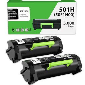 weynuony 50f1h00 501h toner cartridge compatible replacement for lexmark 501h 50f1000 for ms310dn ms312 ms410dn ms510dn ms610dn ms312dn ms315dn ms415dn(5,000 pages 2 pack black)