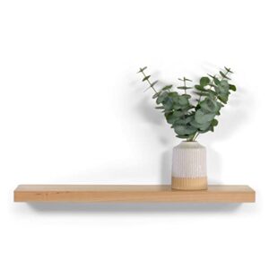 DAKODA LOVE | Solid Maple Wood Floating Shelf | Premium Craftsman Quality (30" L x 8" D x 1.38" H)