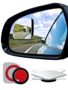 avrilkey rectangular blind spot mirrors, hd glass blindspot angelview rearview mirrors, adjustable for suv cars trucks - pack of 2