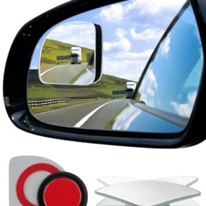 AVRILKEY Rectangular Blind Spot Mirrors, HD Glass Blindspot Angelview Rearview Mirrors, Adjustable for SUV Cars Trucks - Pack of 2