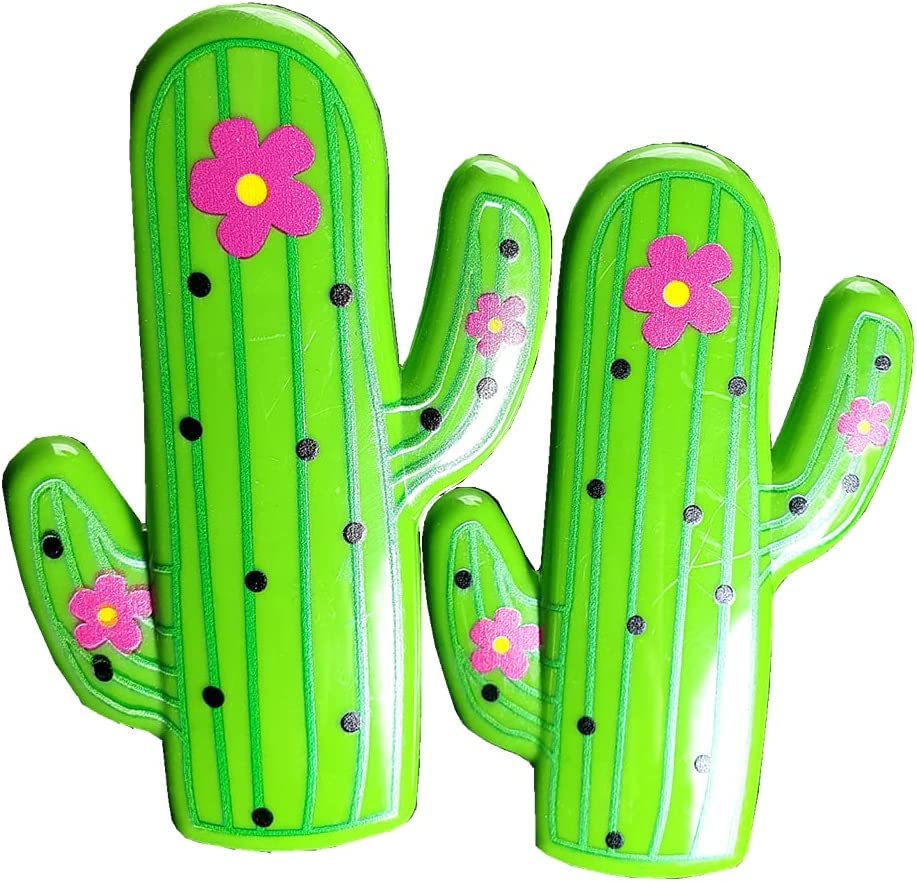 4 Set (8 Ct) 2X Cactus / 2X Lemon Green Cup Beach Towel Clips Jumbo Size for Beach Chair, Cruise Beach Patio, Pool Accessories for Chairs, Household Clip, Baby Stroller