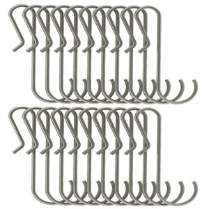 owosald metal pot hanger stainless steel s hook,used to hang and organize kitchen cookware, (4“ steel, 20)