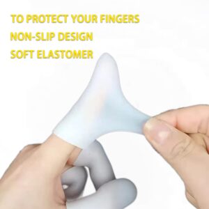 Gel Finger Protectors Finger Caps Silicone Fingertips Protection - Finger Cots Great for Hands Cracking, Eczema Skin,Finger Cracking and Other Finger Pain Relief (20pcs) (Apricot)