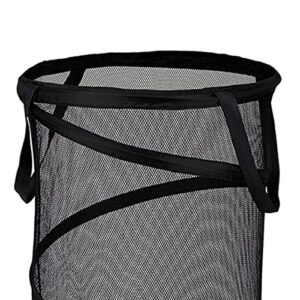 WskLinft Dirty Clothes Hamper Storing with Double Handle Traveling Portable Collapsible Laundry Storage Basket for Household Black