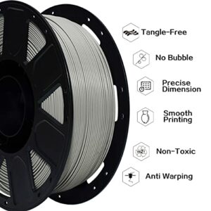 RongTong 3D Printer Filament PLA Plus (PLA+) 1.75mm Grey, PLA + Filament 1kg Spool (2.2lbs) Toughness, 3D Printing Filament PLA Pro, Fit Most FDM Printers, Dimensional Accuracy +/- 0.03mm