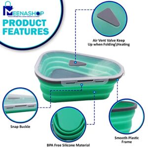 Reusable Pizza Storage Container Collapsible – Microwavable Trays – Pizza Saver – Leftover Pizza – School, Office
