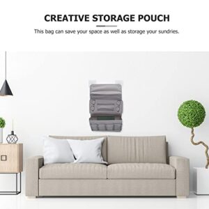 Zerodeko 1 Set Storage Bag Hanging Pouch Hanging Bag Storage Pouch Convenient Wall-Mounted Wall Hanging Pouch Grocery Bag with 2Pcs Punch-Free Hooks for for Dorm Home