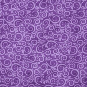 mook fabrics flannel swirl, purple, 15 yard bolt
