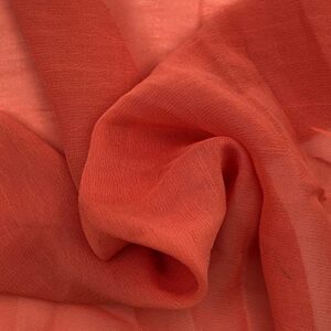 texco inc poly stretch yoryu 57" inch solid orange color/chiffon fabric, 1 yard