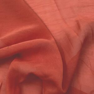 Texco Inc Poly Stretch Yoryu 57" Inch Solid Orange Color/Chiffon Fabric, 1 Yard