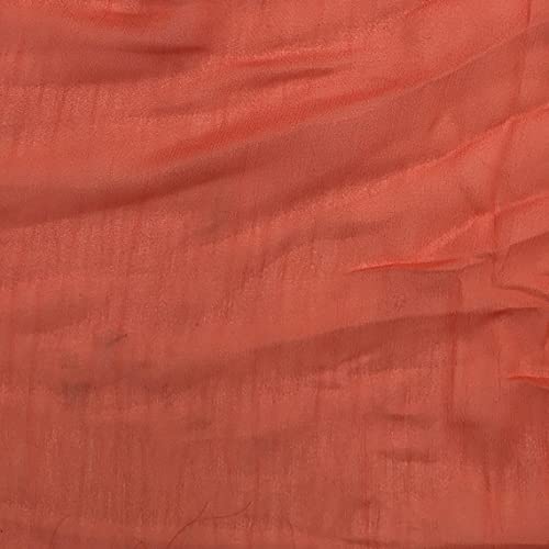 Texco Inc Poly Stretch Yoryu 57" Inch Solid Orange Color/Chiffon Fabric, 1 Yard