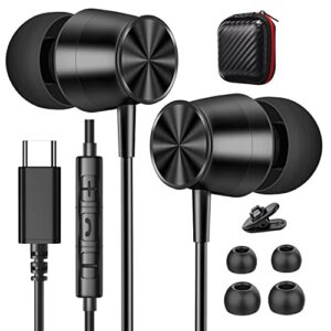 usb c headphones for samsung galaxy s23 s22 ultra s21 s20 fe a53 5g, in-ear usb type c earbuds with microphone and noise canceling, for galaxy z fold 4/3 pixel 6a 7 6 pro ipad 10 oneplus 10 9 8 7t