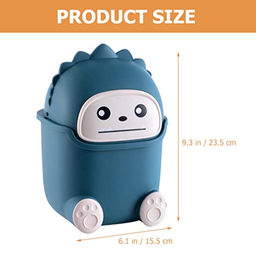 BESTonZON Desk Trash Can Cartoon Monster Tabletop Waste Bin Garbage Can Cute Mini Waste Bins Roll Cover Wastebasket for Office Room Desk Bathroom