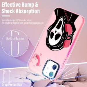 Toycamp for iPhone 11 Case with Ring Kickstand, Cute Design for Women Girls Girly Boys Skeleton Skull Cartoon Print Case Cover for iPhone 11 (6.1 Inch)