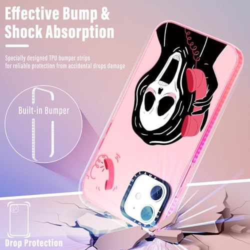 Toycamp for iPhone 11 Case with Ring Kickstand, Cute Design for Women Girls Girly Boys Skeleton Skull Cartoon Print Case Cover for iPhone 11 (6.1 Inch)