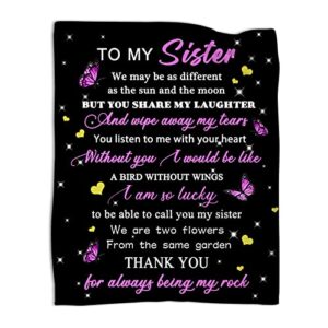 cotimo gifts for sister blanket sister blankets from sister throw best sister gifts for birthday christmas thanksgiving 50 "x60