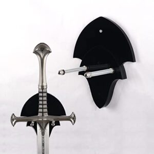 hhuxiue sword stand wall hanging sword stand sword hook wall hanging display stand single sword vertical wall hanging display stand samurai sword stand knife axe key knife animation (black 1 set)