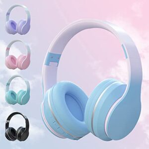 yuuand wireless headphones over the ear with microphone noise cancelling wireless multi mode stereo sound macaron color foldable headset bluetooth