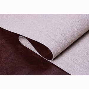 Faux Leather Sheets Rolls Solid Color 12"X53" Large Size,Textured Surface PU Synthetic for Leather Earrings, Hair Bows, Sewing and Different DIY Projects (Deep Brown)