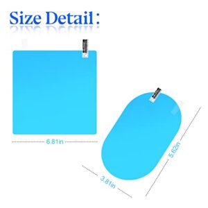 12PCS Car Rearview Mirror Waterproof Film, Rainproof Protective HD Clear Side Mirror Rain Guard, Anti Fog Glare Clear Nano Coating Car Sticker for Car Mirrors and Side Windows