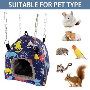 DONGKER Small Animal Hammock, Plush Hanging Warm Bed Washable for Mice Ferret Hamster Rat Gerbil Chinchilla Ferret Squirrel