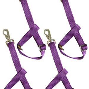 T TEKE Adjustable Heavy Duty Bucket Strap Hanger with Easy-on Hook (4 Pack), for Hay Nets, Buckets and Other Feeders