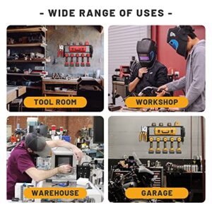 Power Tool Organizer, 3 Layers Wall Mount Drill Rack，Garage Wall Organizer with Shelf，Heavy Duty Garage Tool Organizer for Workshop, Tool Room, Garage, Utility Storage Rack.