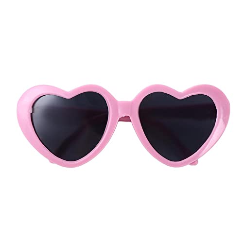 Pet Cat Dog Sunglasses,Pet Puppy UV Protection Sunglasses Dolls Sun Glasses, Photos Props Accessories Cosplay Glasses(Pink)