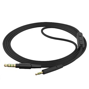 Geekria Audio Cable with Mic Compatible with Bose QuietComfort SE QuietComfort Ultra QCSE QC45 QC35 II QC35 ANC700 NC700 Cable, 2.5mm Replacement Stereo Cord with Inline Microphone (6 ft / 1.7 m)