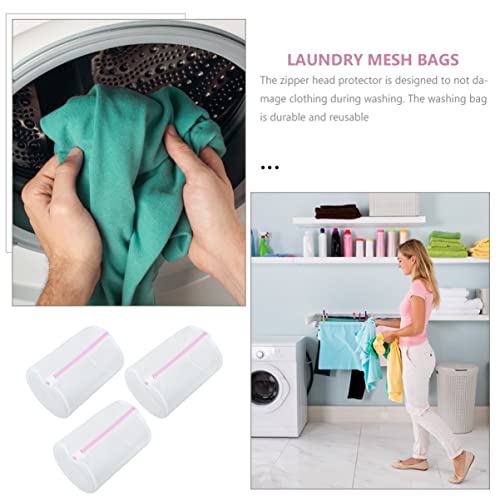 SOLUSTRE Garment Bags Mesh Washing Cylindrical Household Zipper and Bras Laundry Bags Socks Bra Bag Organizer Machine for Underwear Wash Delicates Travel Intimates Garment Bag
